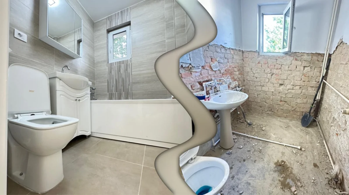 Renovare instalații sanitare baie modernă Iași