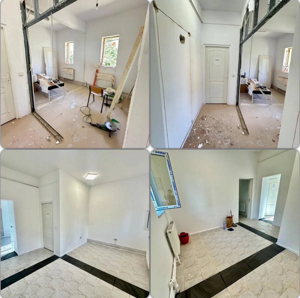 Renovare cameră înainte și după Iași